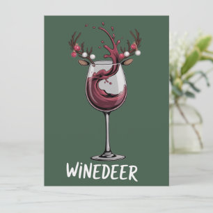 Cartão De Festividades Winedeer Casais Engraçados Natal Correspondência F