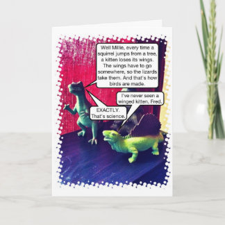 Cartão De Festividades Winged Kittens and a Happy Holiday