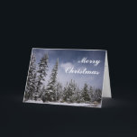 Cartão De Festividades Winter Again Christmas Card<br><div class="desc">Front of card: Snow settles in the eastern Sierra Nevada Mountains,  photo: Home Planet Images.  Inside: May your Christmas be Beautiful!</div>