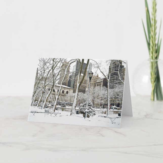 Cartão De Festividades Winter Bryant Park (Frente)