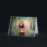 Cartão De Festividades Winter Christmas Snow Fairy Art Greeting Card<br><div class="desc">A sweet fairy bows wishes and kisses for a happy season!</div>