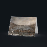 Cartão De Festividades Winter Fair on the Thames, London<br><div class="desc">Vintage frost fair on the Thames river in London c 1645,  with the old London Vridge in the background along with westminister abbey.  . original painting by Unknown artist,  in the mid 17th century Image courtesy of YCBA ,  enhanced image for print by www.olde-world.com</div>