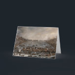 Cartão De Festividades Winter Fair on the Thames, London<br><div class="desc">Vintage frost fair on the Thames river in London c 1645,  with the old London Vridge in the background along with westminister abbey.  . original painting by Unknown artist,  in the mid 17th century Image courtesy of YCBA ,  enhanced image for print by www.olde-world.com</div>