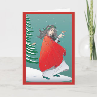 Cartão De Festividades Winter Fairy holiday greeting card