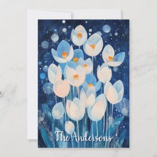 Cartão De Festividades Winter Flowers