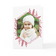 Winter Foliage Photo Holiday Greeting Card