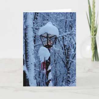 Cartão De Festividades Winter Holiday Card: "Magic Lamp Post"