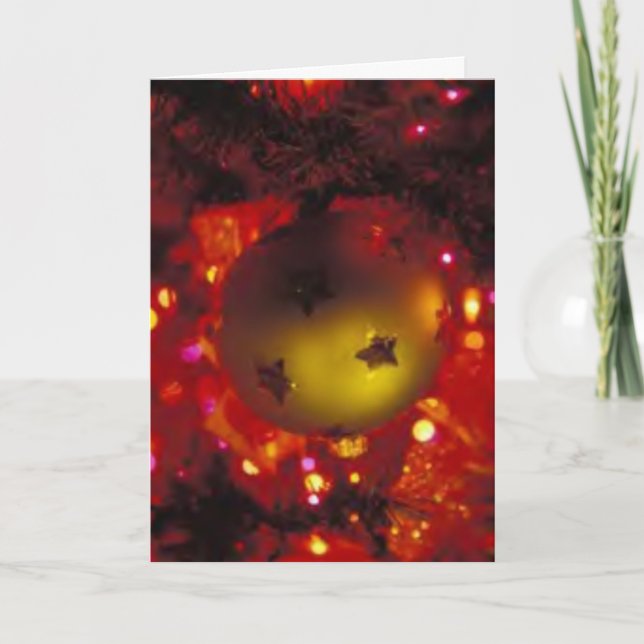 Cartão De Festividades Winter Holiday Card: "One Ornament" (Frente)