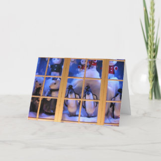 Cartão De Festividades Winter Holiday Card: "Window Magic"