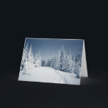 Cartão De Festividades Winter Landscape<br><div class="desc">Winter landscape with fur-trees and fresh snow. Ukraine Carpathians © and ® Bigstock® - All Rights Reserved.</div>