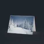 Cartão De Festividades Winter Landscape<br><div class="desc">Winter landscape with fur-trees and fresh snow. Ukraine Carpathians © and ® Bigstock® - All Rights Reserved.</div>