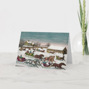 Cartão De Festividades Winter Leaving Brighton Hotel