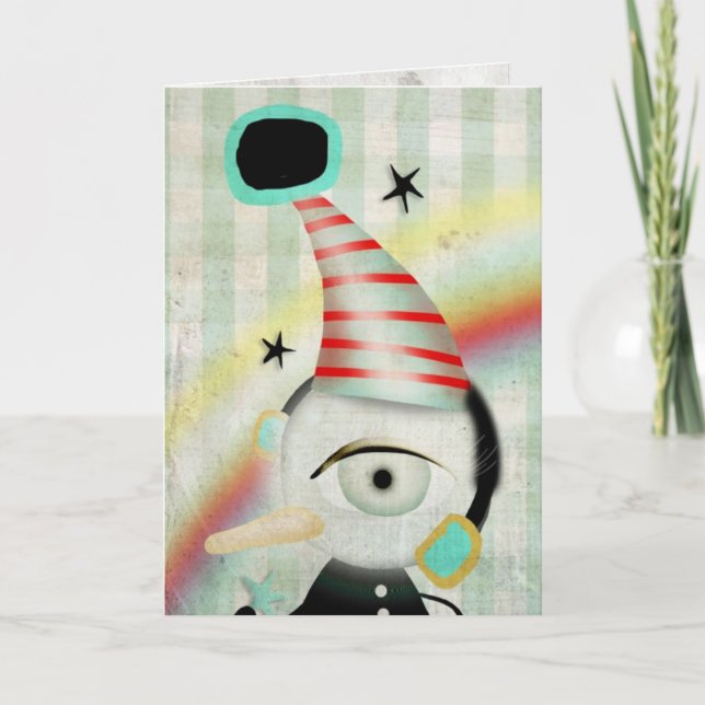 Cartão De Festividades Winter North pole Penguin Card (Frente)