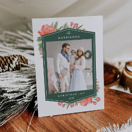 Cartão De Festividades Winter Peony | Foto de Férias