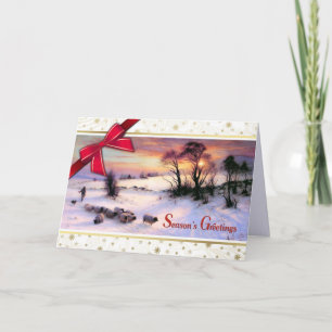 Cartão De Festividades Winter Scene Fine Art Christmas Cards