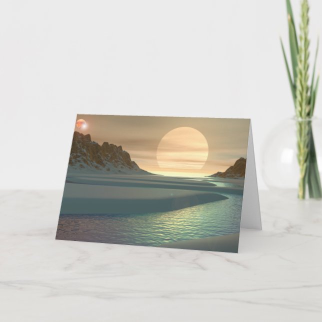 Cartão De Festividades Winter Scene for Solstice (Frente)