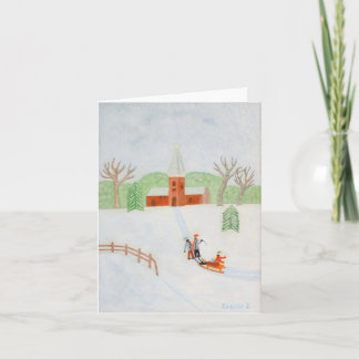 Cartão De Festividades Winter Scene Note Card