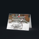 Cartão De Festividades Winter Sleigh<br><div class="desc">This antique sleigh covered in soft drifts of snow invites images of days gone by.  This blank note card is great for thank you notes,  get well wishes,  and much more!</div>