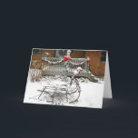 Cartão De Festividades Winter Sleigh<br><div class="desc">This antique sleigh covered in soft drifts of snow invites images of days gone by.  This blank note card is great for thank you notes,  get well wishes,  and much more!</div>