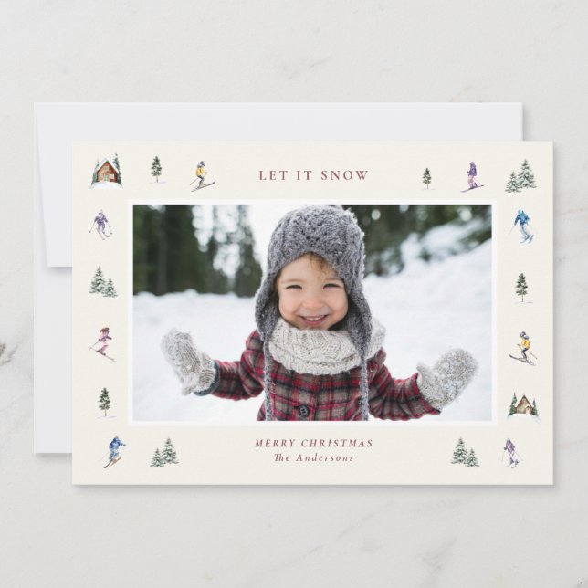 Cartão De Festividades WINTER SLOPES Photo  (Frente)