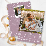 Cartão De Festividades Winter Snowflakes Joyeux Noel Christmas Chic Photo<br><div class="desc">Concebido por gordura*fa*estanho. Fácil de personalizar com seu próprio texto,  foto ou imagem. Para pedidos personalizados,  entre em contato direto com o . Aplicam-se taxas personalizadas. www.zazzle.com/fat_fa_tin www.zazzle.com/color_therapy www.zazzle.com/fatfatin_blue_knot www.zazzle.com/fatfatin_red_knot www.zazzle.com/fatfatin_mini_me www.zazzle.com/fatfatin_design www.zazzle.com/fatfatin_ink</div>