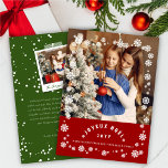 Cartão De Festividades Winter Snowflakes Joyeux Noel Christmas Chic Photo<br><div class="desc">Concebido por gordura*fa*estanho. Fácil de personalizar com seu próprio texto,  foto ou imagem. Para pedidos personalizados,  entre em contato direto com o . Aplicam-se taxas personalizadas. www.zazzle.com/fat_fa_tin www.zazzle.com/color_therapy www.zazzle.com/fatfatin_blue_knot www.zazzle.com/fatfatin_red_knot www.zazzle.com/fatfatin_mini_me www.zazzle.com/fatfatin_design www.zazzle.com/fatfatin_ink</div>