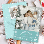 Cartão De Festividades Winter Snowflakes Joyeux Noel Christmas Chic Photo<br><div class="desc">Concebido por gordura*fa*estanho. Fácil de personalizar com seu próprio texto,  foto ou imagem. Para pedidos personalizados,  entre em contato direto com o . Aplicam-se taxas personalizadas. www.zazzle.com/fat_fa_tin www.zazzle.com/color_therapy www.zazzle.com/fatfatin_blue_knot www.zazzle.com/fatfatin_red_knot www.zazzle.com/fatfatin_mini_me www.zazzle.com/fatfatin_design www.zazzle.com/fatfatin_ink</div>