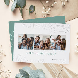 Cartão De Festividades Winter Tidings | 3 Photo Collage