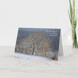 Cartão De Festividades Winter trees Czech Christmas card