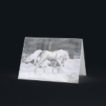 Cartão De Festividades Winter Unicorn .. fantasy Christmas card<br><div class="desc">A stunning white unicorn,  the beautiful unicorn is walking through a snow covered forest .. a perfect card for all occasions .. esp. Christmas</div>