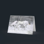 Cartão De Festividades Winter Unicorn .. fantasy Christmas card<br><div class="desc">A stunning white unicorn,  the beautiful unicorn is walking through a snow covered forest .. a perfect card for all occasions .. esp. Christmas</div>