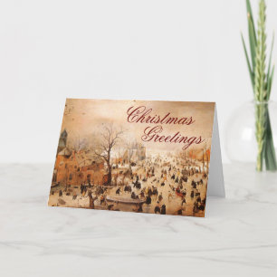 Cartão De Festividades Winter ~ Vintage Christmas