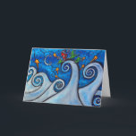 Cartão De Festividades Winter Waves Christmas Card<br><div class="desc">Original Whimsical Art</div>