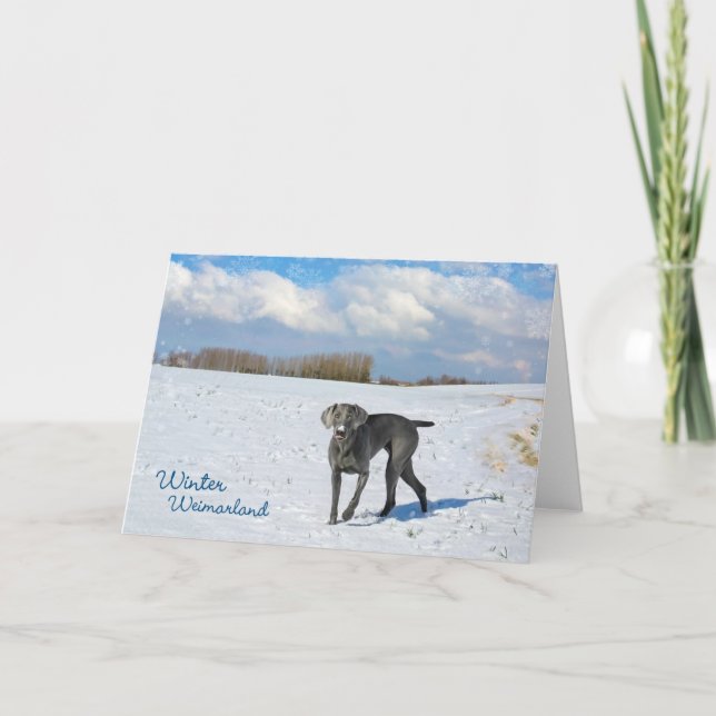 Cartão De Festividades Winter Weimarland (Frente)