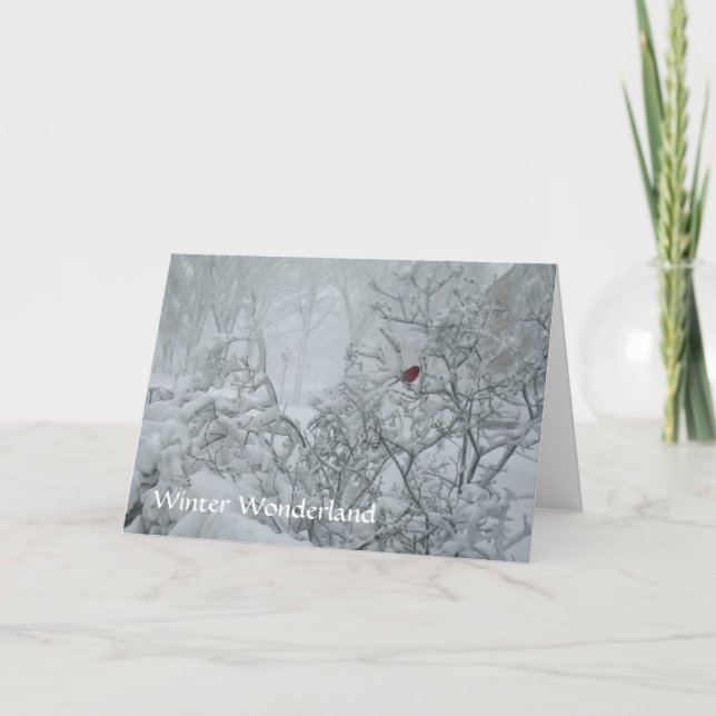 Cartão De Festividades Winter Wonderland (Frente)