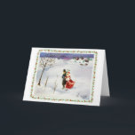 Cartão De Festividades Winter Wonderland Blank Greeting Card<br><div class="desc">Winter Wonderland - oil on canvas by artist Liz Viztes.  Matching return address labels,  stickers and stamps also available!</div>