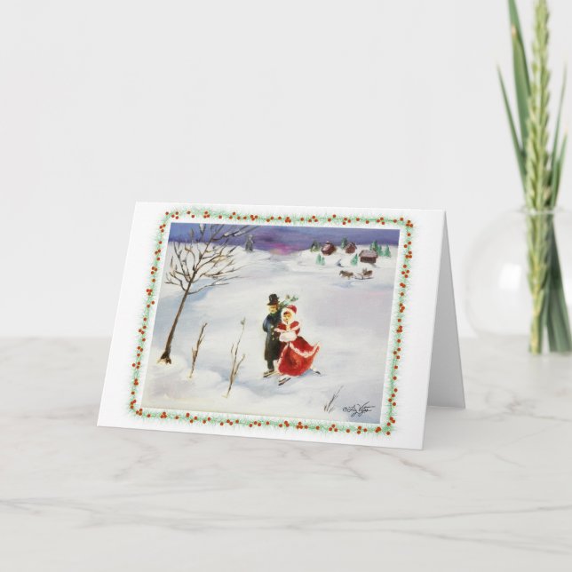 Cartão De Festividades Winter Wonderland Blank Greeting Card (Frente)