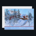 Cartão De Festividades Winter Wonderland Christmas Card<br><div class="desc">Watercolor painting of Christmas Lodge in Finland covered in a blanket of snow. Get the matching stamps and stickers:</div>