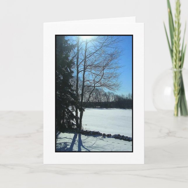 Cartão De Festividades Winter's Morning (Frente)