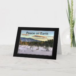 Cartão De Festividades Winters Twilight Peace on Earth Holiday Card