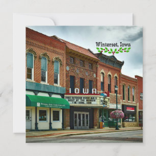 Cartão De Festividades Winterset, Iowa - Saudações de Natal