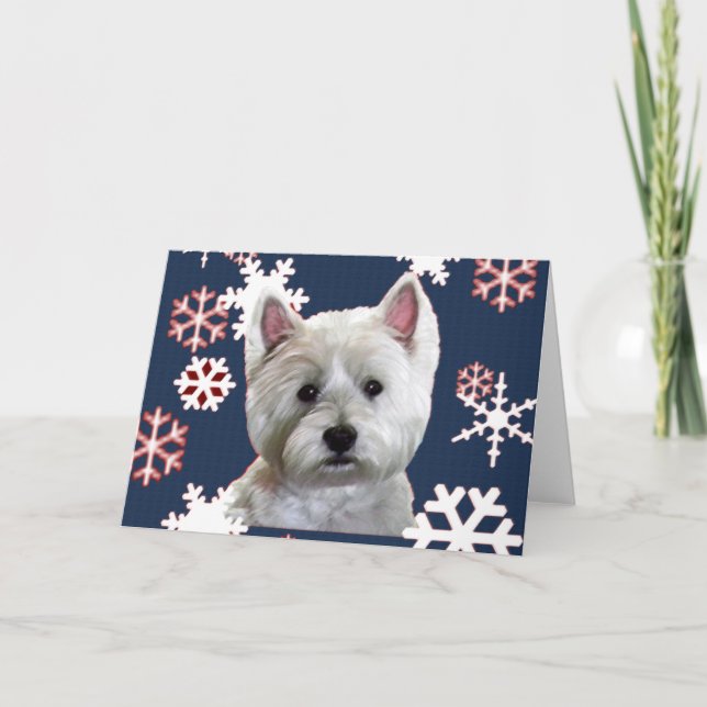 CARTÃO DE FESTIVIDADES WINTERY WESTIE (Frente)