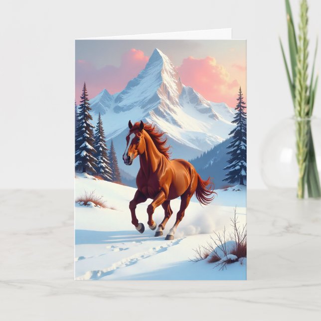 Cartão De Festividades Wintery Xmas card  (Frente)