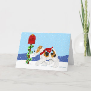 Cartão De Festividades Wire Fox Christmas Mail
