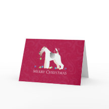 Wire Fox Terrier Silhouette Christmas Design
