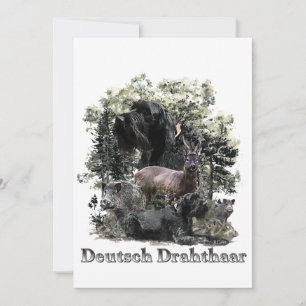 Cartão De Festividades Wirehaired Pointer , Caça ao Exterior