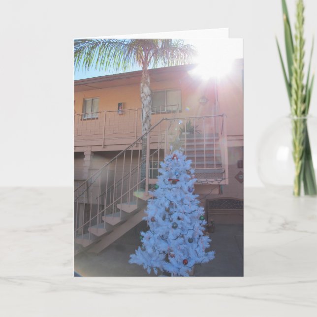 Cartão De Festividades Wishin você um Natal morno (Frente)