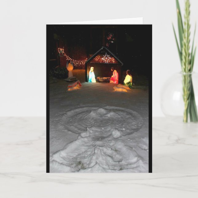 Cartão De Festividades Wishing You A Blessed Christmas (Frente)