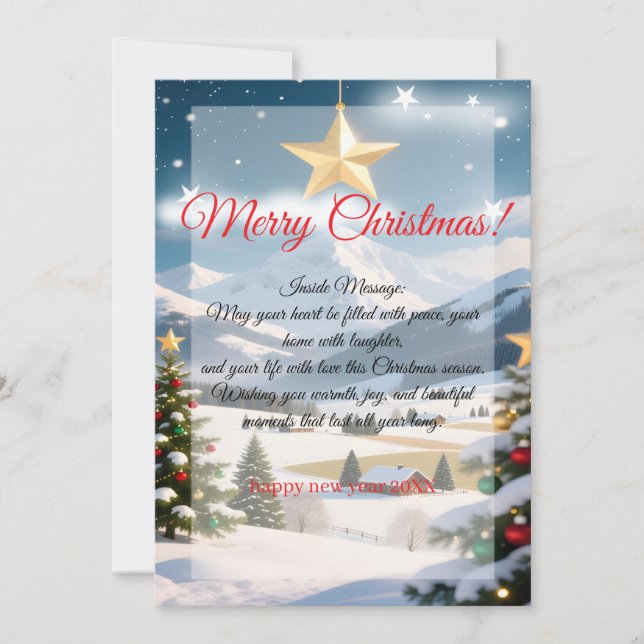 Cartão De Festividades Wishing You Christmas Magic Christmas Cards (Frente)