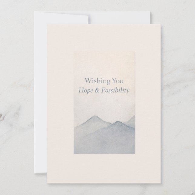 Cartão De Festividades Wishing You Hope & Possibility – Elegant New Year  (Frente)